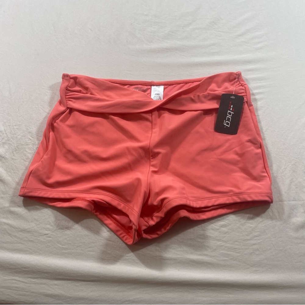 BCG Swim Shorts Pink Athletic Shorts Elastic Waistband Streamlined Lined  NWT
